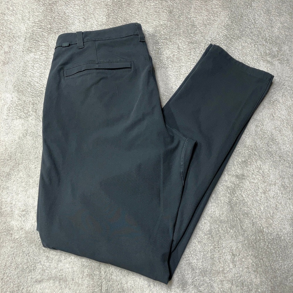 Lululemon Commission Slim Fit Pants Dark Gray Warpstreme LM5AEYS Mens 33x33